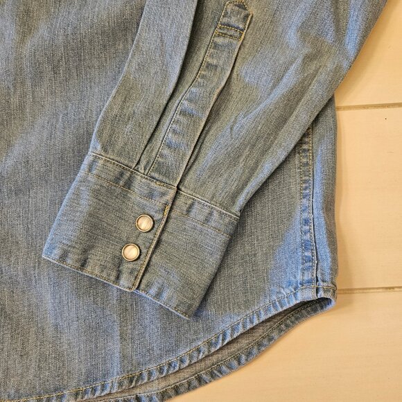 Levi's Barstow Western Shirt - Indigo Stonewash - Size M - Picture 4 of 6